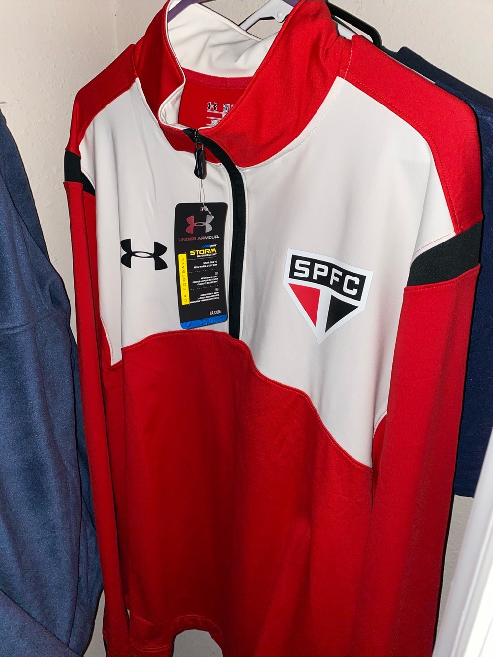 Under Armour Red White São Paulo FC Half-Zip Training Pullover